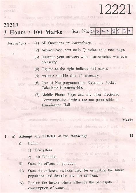 Read Sample Question Paper Of Msbte 6Th Semester E Scheme 