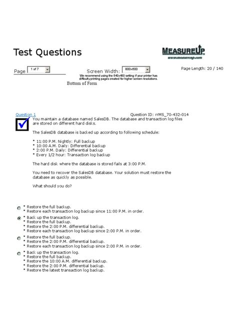 Read Online Sample Questions 70 432 Sql 