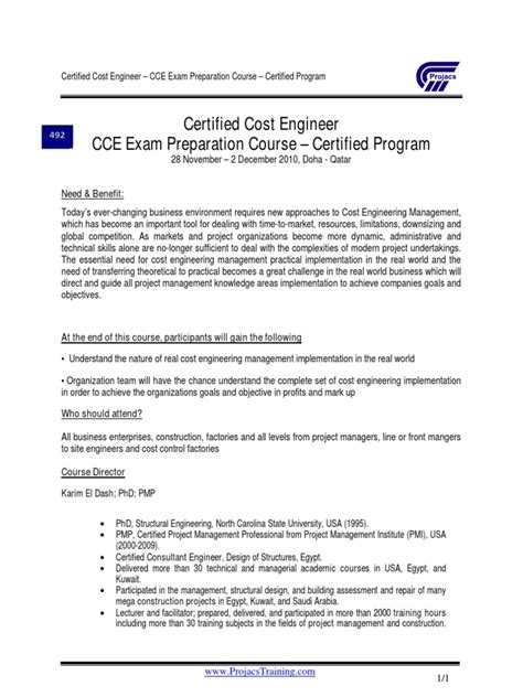 Read Online Sample Questions For Certified Cost Engineer Exam 
