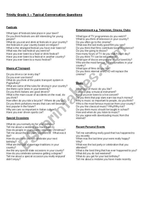 Download Sample Questions For Trinity Gese Grade 5 