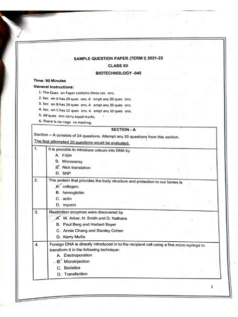 Read Sample Questions Papers For Me4G 