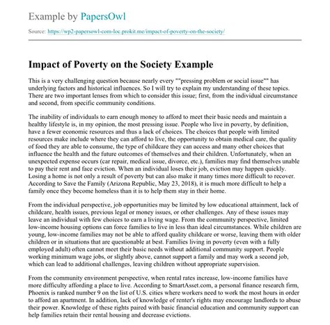Read Sample Research Paper On Poverty 