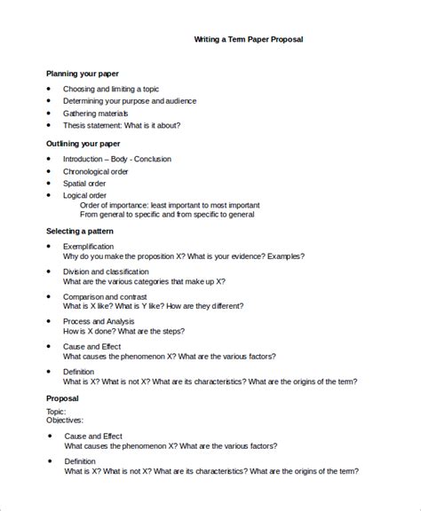 Download Sample Term Paper Proposal 