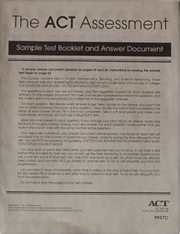 Download Sample Test Booklet Act 0861B 