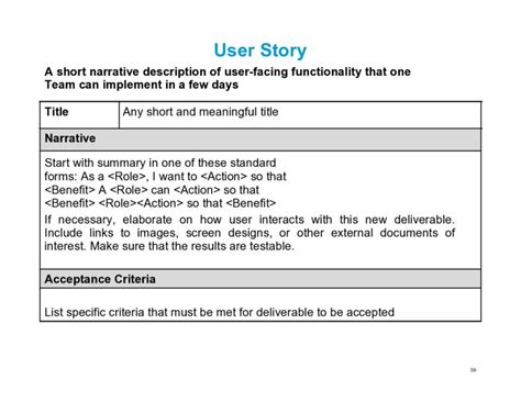 Read Sample User Stories Document 