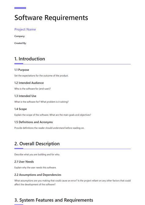 Read Sample Web Application Requirements Document 