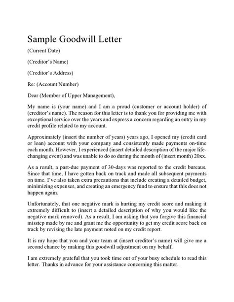 Samples Of Goodwill Messages