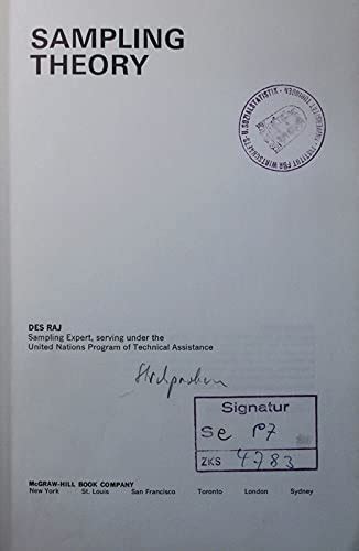 Sampling Theory Des Raj