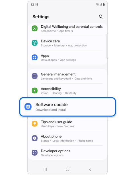 Samsung Manual Software Update