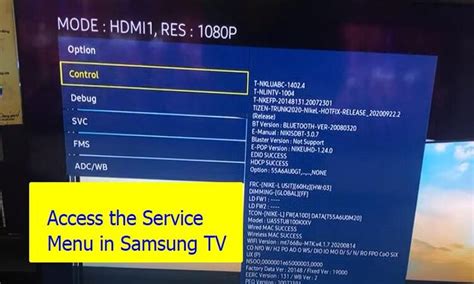 Samsung Service Menu Guide