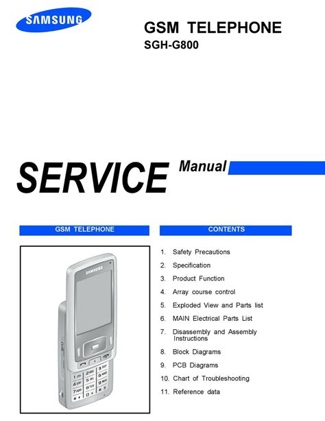 Samsung Sgh G800 User Manual Page 1 Of Samsung Sgh G800 Service Manual Pdf - Samsung Sgh-g800 Service Manual.pdf