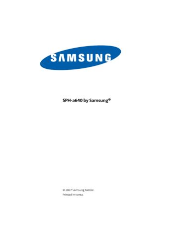 Full Download Samsung A640 User Guide 