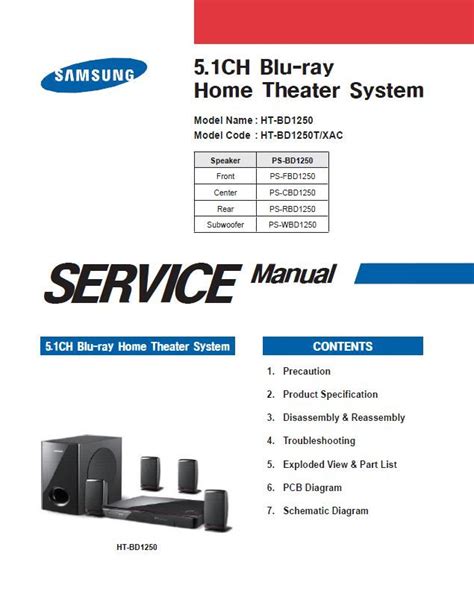 Read Online Samsung Blu Ray Home Theater System Ht Bd1250 Manual 
