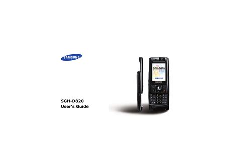 Read Online Samsung D820 User Guide 