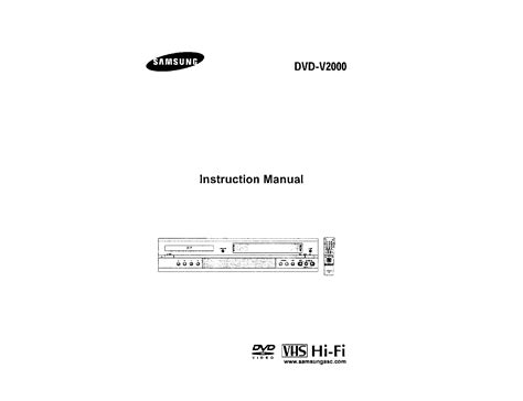 Download Samsung Dvd V2000 Manual Guide 
