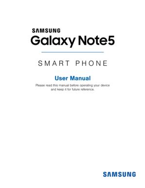 Read Online Samsung Galaxy Note 5 N920R6 User Manual Cellcom 