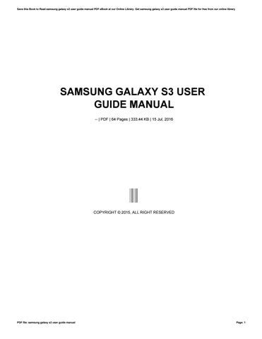 Read Samsung Galaxy S3 User Guide Att 