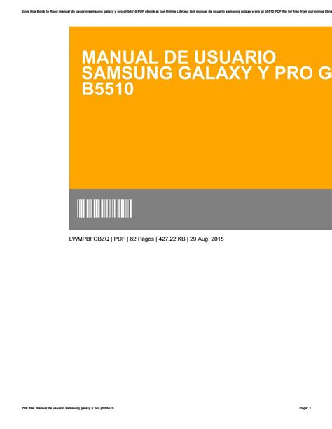 Read Samsung Galaxy Y Pro B5510 User Guide 