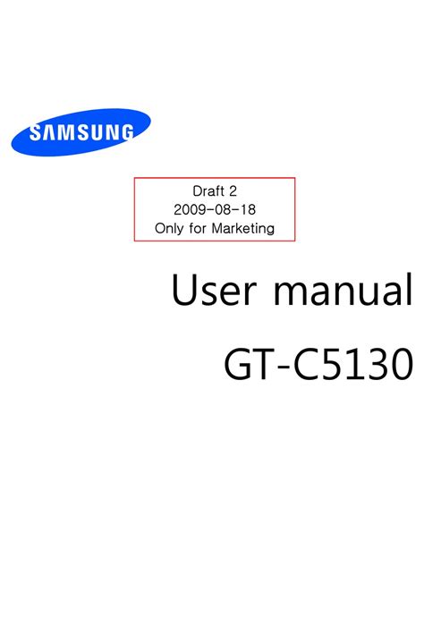 Read Online Samsung Gt C5130 User Guide 