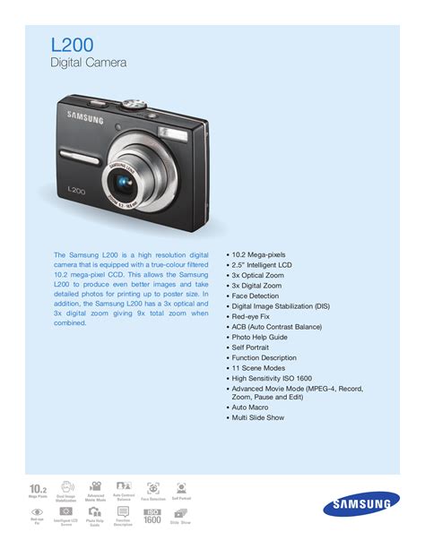 Read Samsung L200 Digital Camera User Guide 