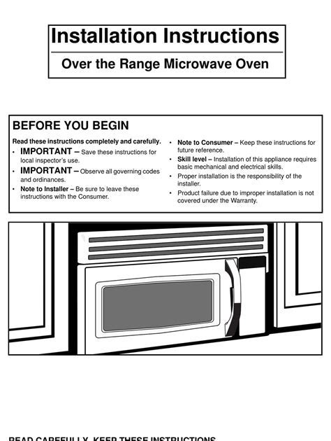 Download Samsung Microwave Installation Template 
