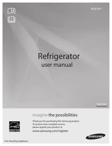 Read Samsung Model Rs261Mdwp Manual File Type Pdf 