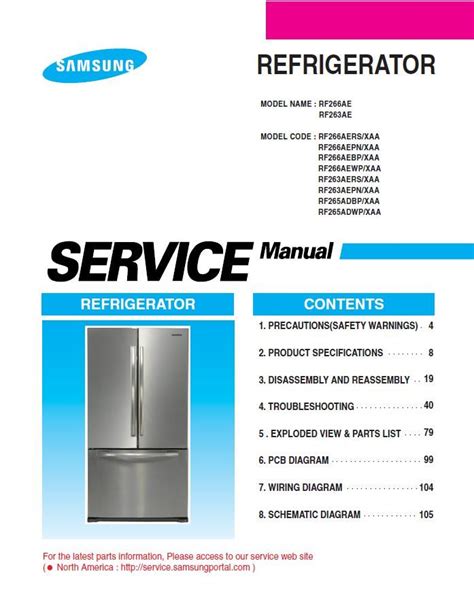 Download Samsung Rf263Aers Service Manual Repair Guide 