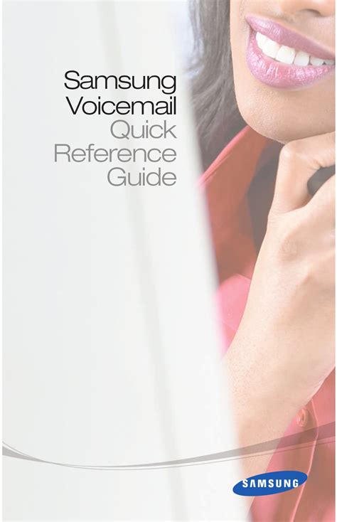 Full Download Samsung Voicemail Quick Reference Guide 