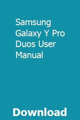 Full Download Samsung Y Pro Duos User Guide 
