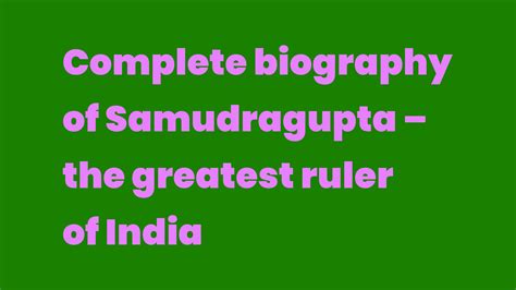 samudragupta biography template