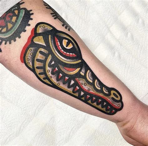 samuelebriganti on Instagram “Crocodile trad! 🐊 boldwillhold.tattoo