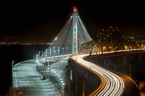 San Francisco Oakland Bay Bridge Lights