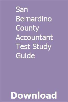 Read San Bernardino County Accountant Test Study Guide 