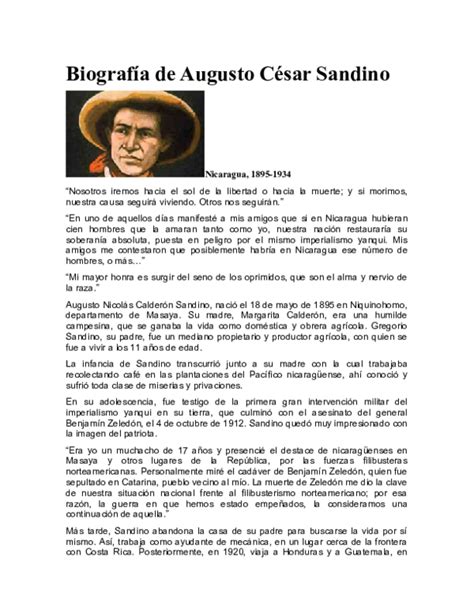 sandino biography