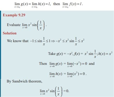 sandwich theorem class 11