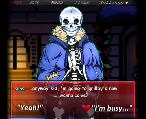 sans undertale dating sim