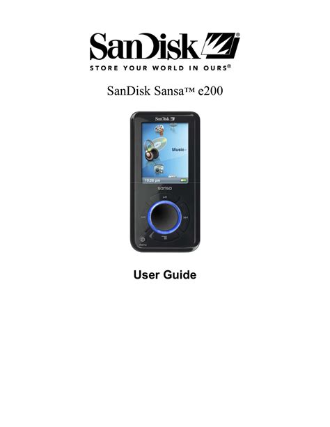 Full Download Sansa E270 Manual 