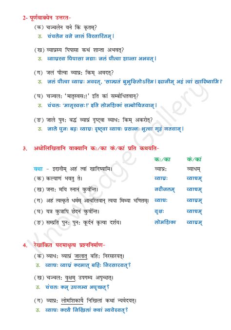 Sanskrit Class 8 Chapter 5 Hindi Translation