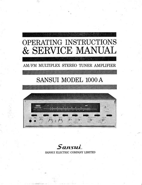 Full Download Sansui A 1000 User Guide 