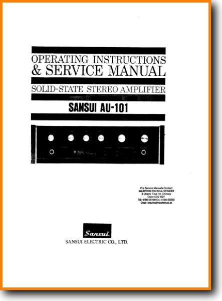 Read Sansui Au 101 User Guide 