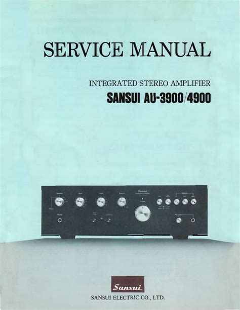 Read Sansui Au3900 User Guide 