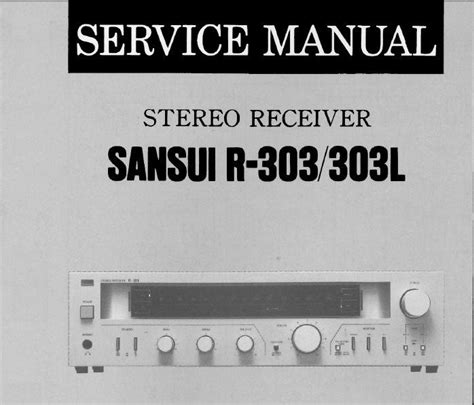 Read Sansui R 303 User Guide 