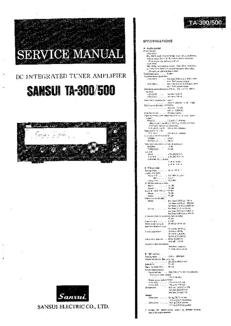 Full Download Sansui Ta 300 User Guide 