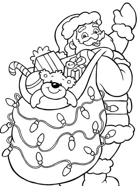 Santa And Presents Christmas Coloring Pages Christmas 2023 Christmas Presents To Color - Christmas Presents To Color