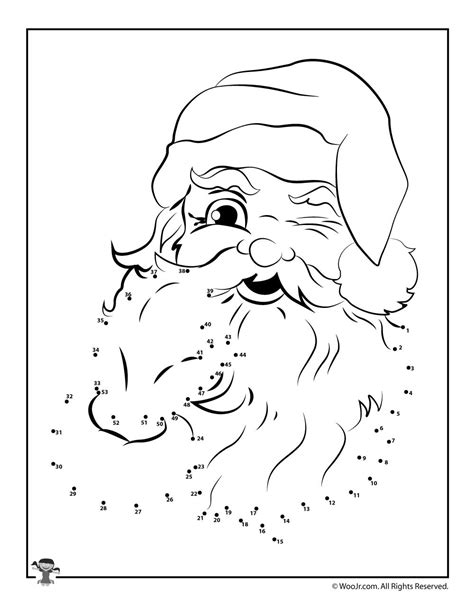 Santa Claus Dot To Dot Free Printable Coloring Christmas Dot To Dots - Christmas Dot To Dots