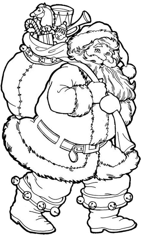 Santa Coloring Pages 100 Free And Printable Santa And His Sleigh Coloring Page - Santa And His Sleigh Coloring Page