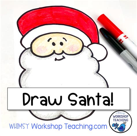 Santa Directed Drawing How To Draw A Santa Santa Claus Directed Drawing - Santa Claus Directed Drawing