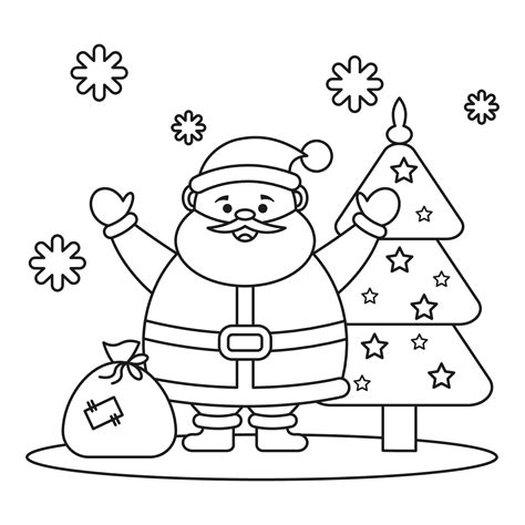 Santa Para Colorear