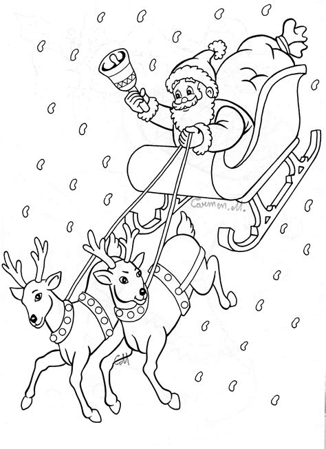 Santa Sleigh Coloring Pages Coloring Cool Santa And His Sleigh Coloring Page - Santa And His Sleigh Coloring Page