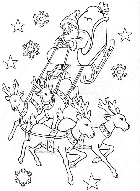 Santa Sleigh Coloring Pages Coloring Nation Santa And His Sleigh Coloring Page - Santa And His Sleigh Coloring Page